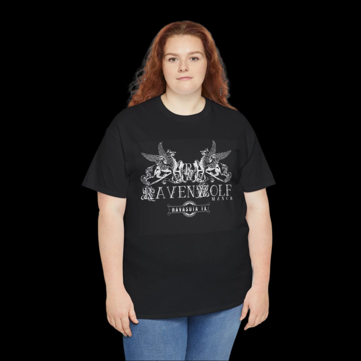 RavenWolf Manor Unisex Black Heavy Cotton Tee