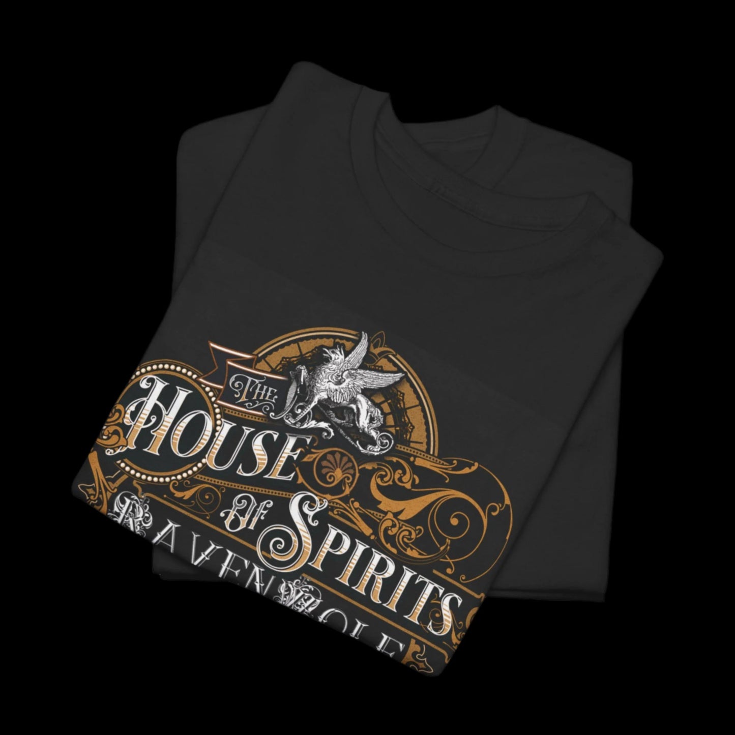 The House of Spirits (Color) Black Unisex Heavy Cotton Tee