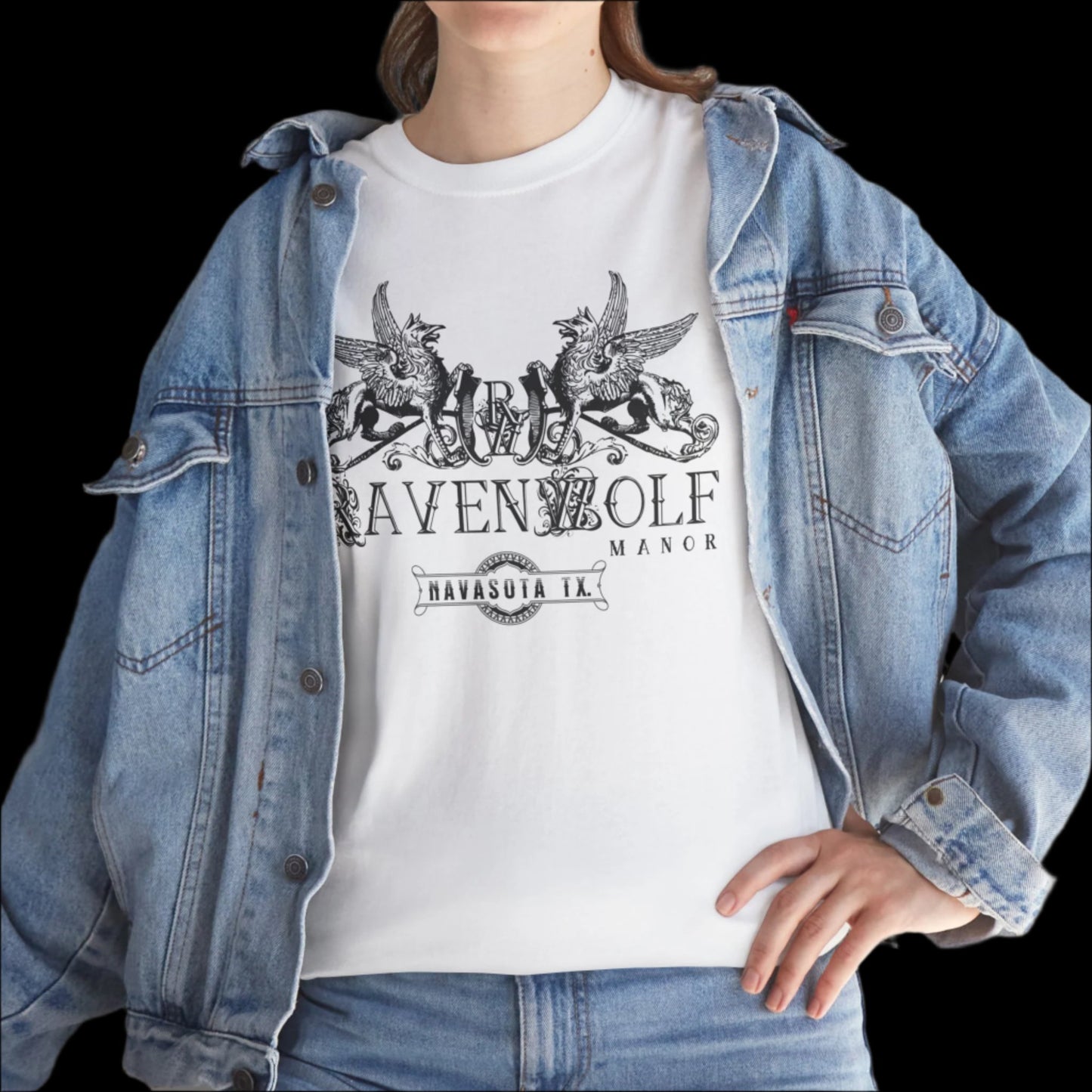 RavenWolf Manor White Unisex Heavy Cotton Tee