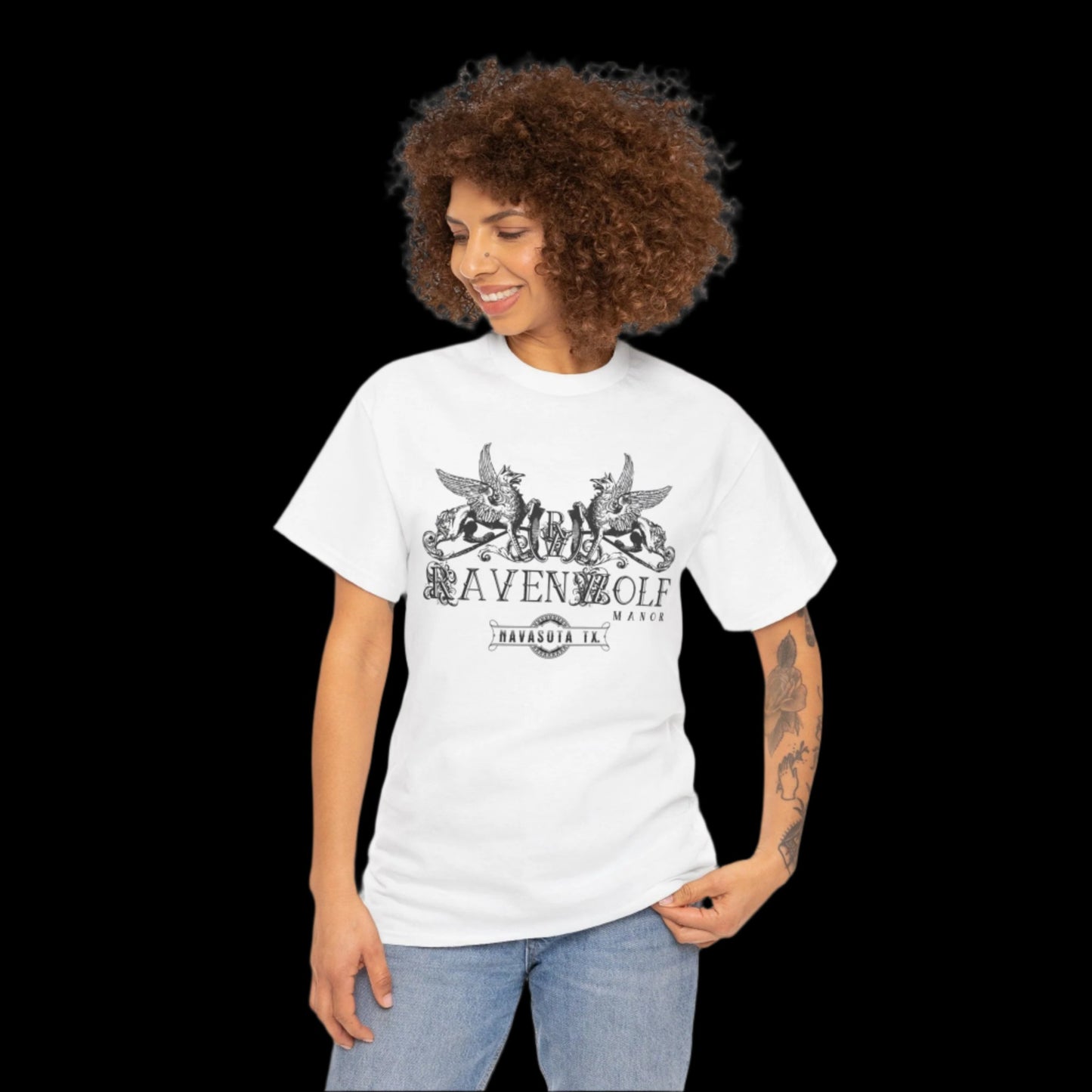 RavenWolf Manor White Unisex Heavy Cotton Tee