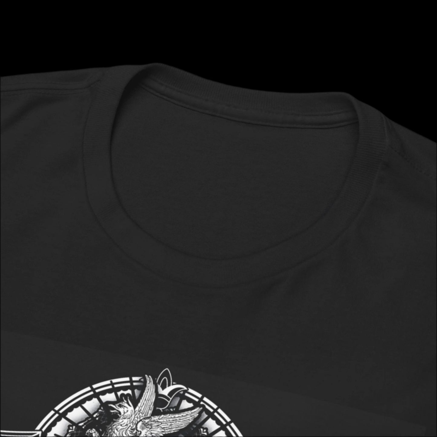 The House of Spirits (B & W) Black Unisex Heavy Cotton Tee