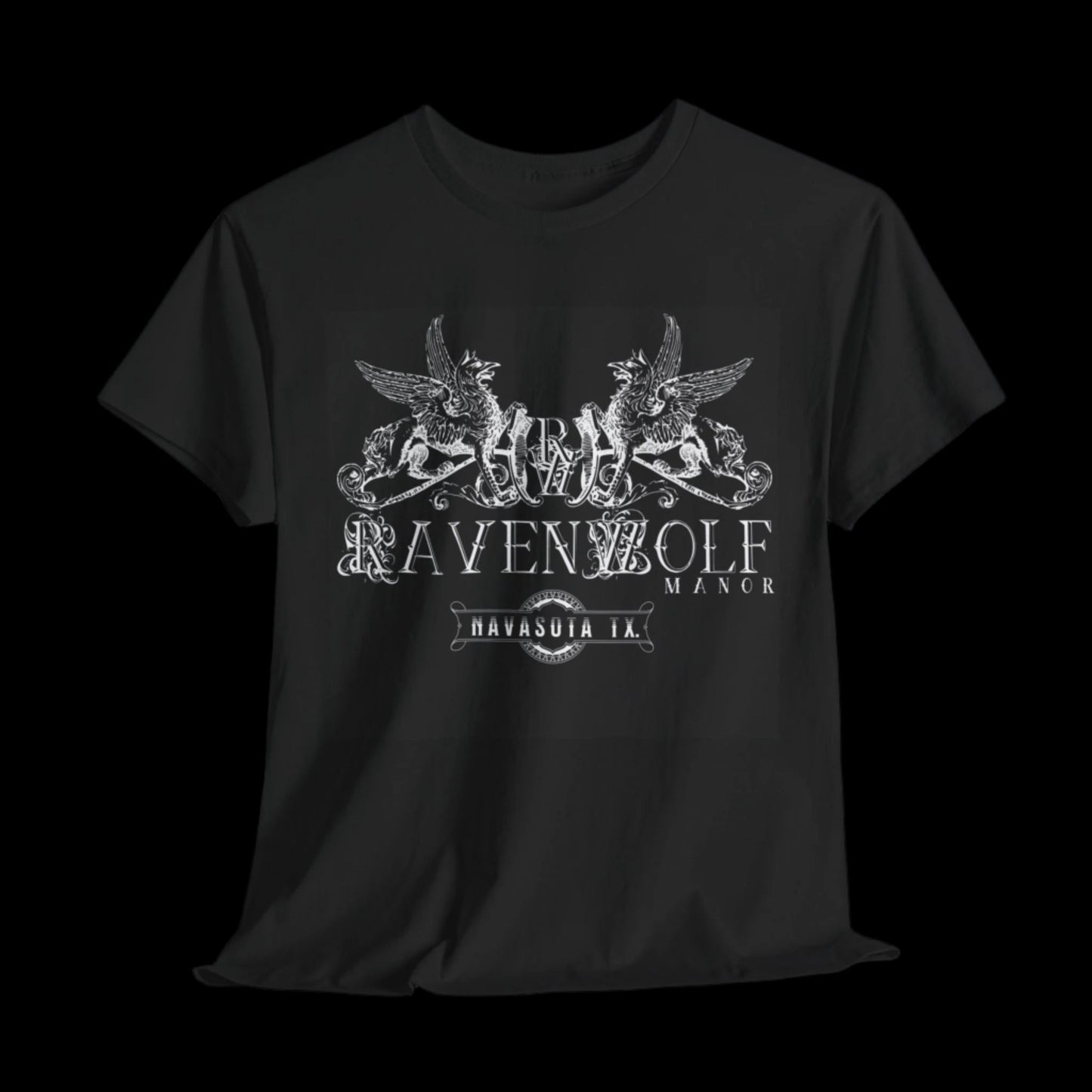 RavenWolf Manor Unisex Black Heavy Cotton Tee