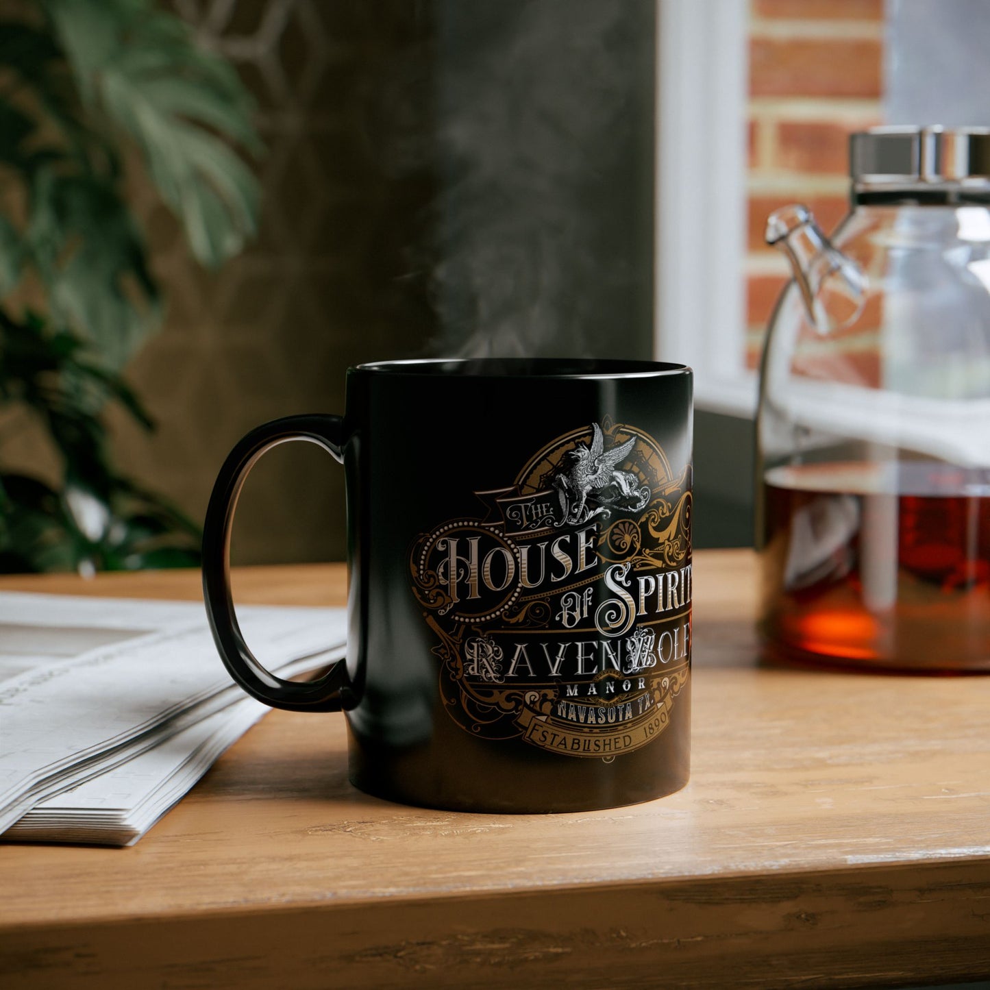 The House of Spirits (Color) Black Mug (11oz.)
