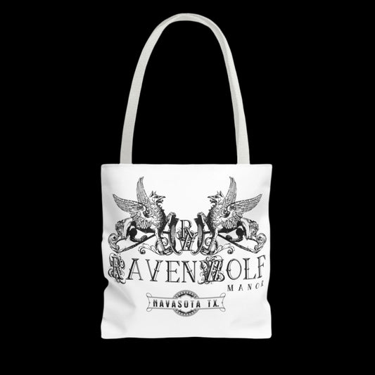 RavenWolf Manor White Tote Bag (AOP)